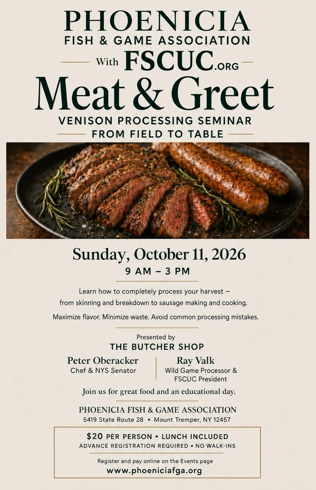 Meat & Greet: Venison Processing Seminar