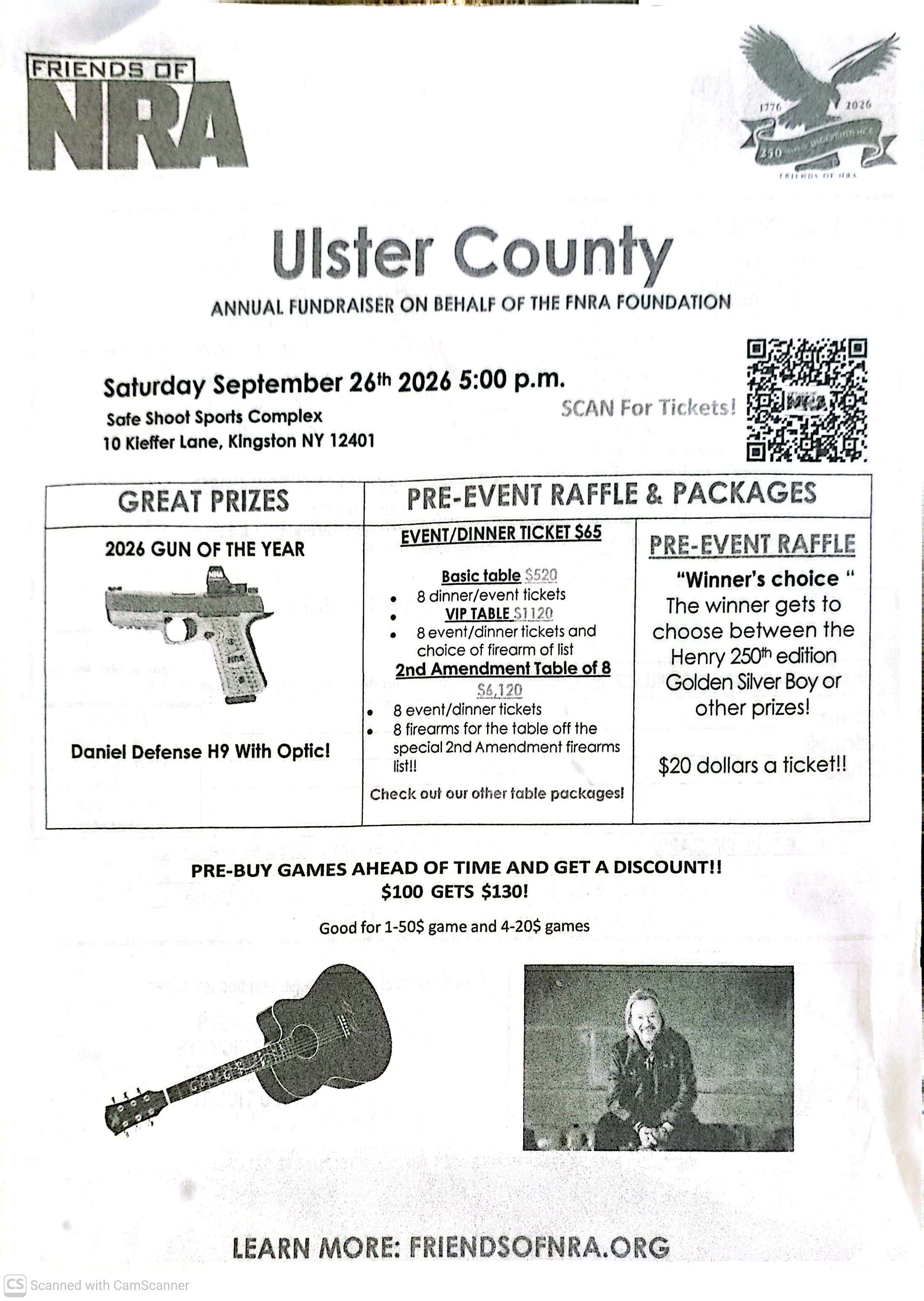 Ulster County Friends of NRA Annual Fundraiser