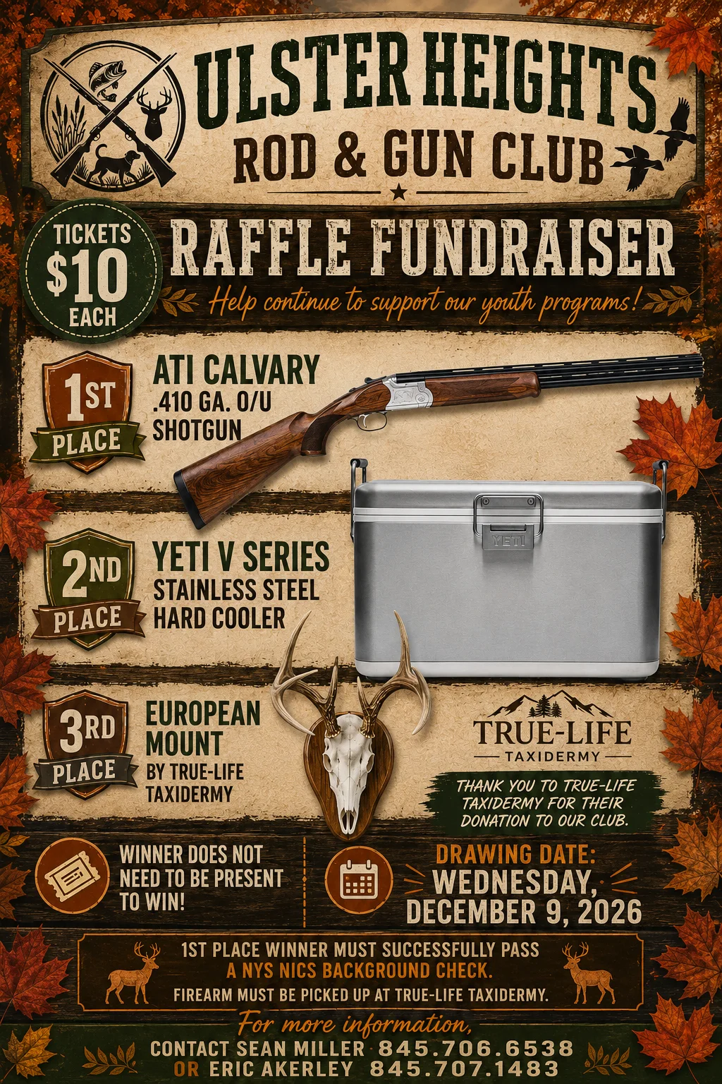 Ulster Heights Rod & Gun Club Raffle Fundraiser