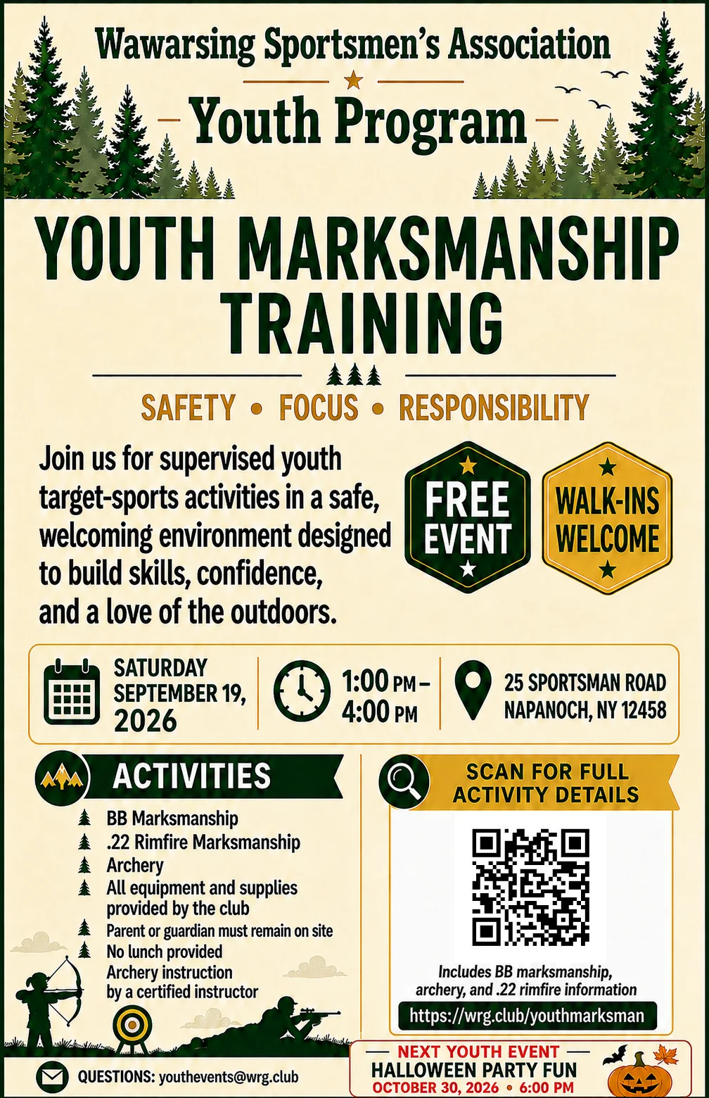 Youth Marksmanship Training at Wawarsing Sportsmen's Association