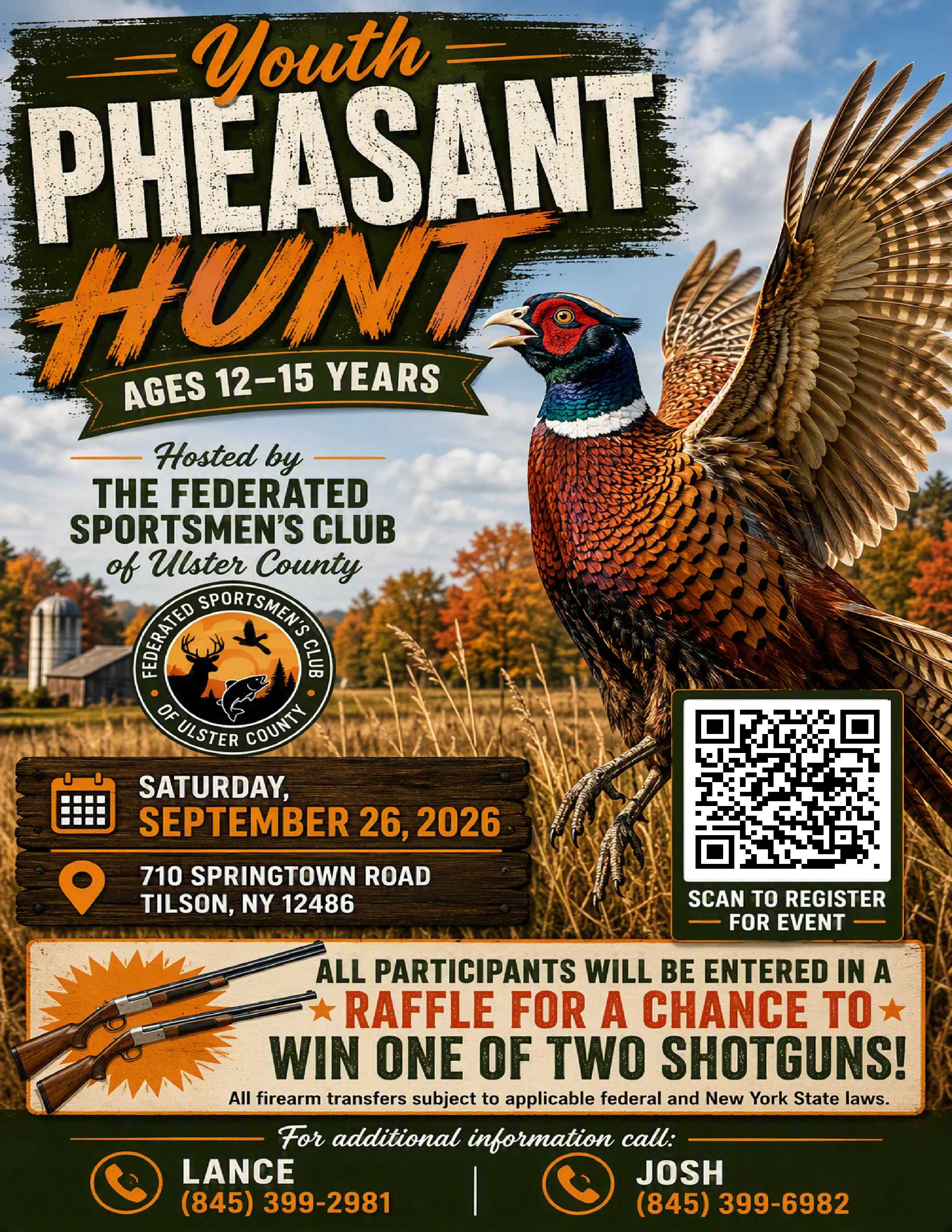 Youth Pheasant Hunt for Ages 12-15