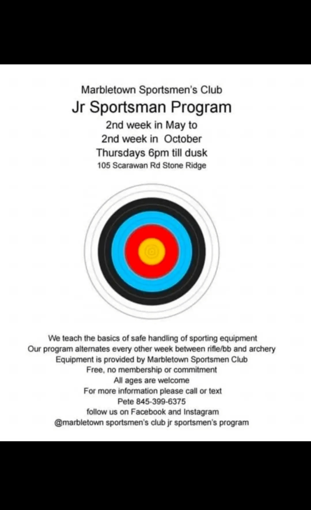 Marbletown Sportsmens Club Jr. Sportsman Program
