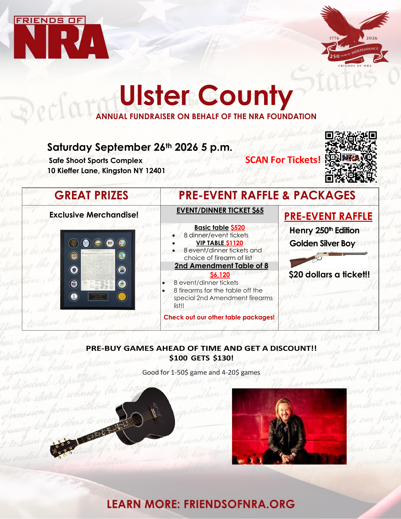 Ulster County Annual Fundraiser on behalf of the FNRA Foundation