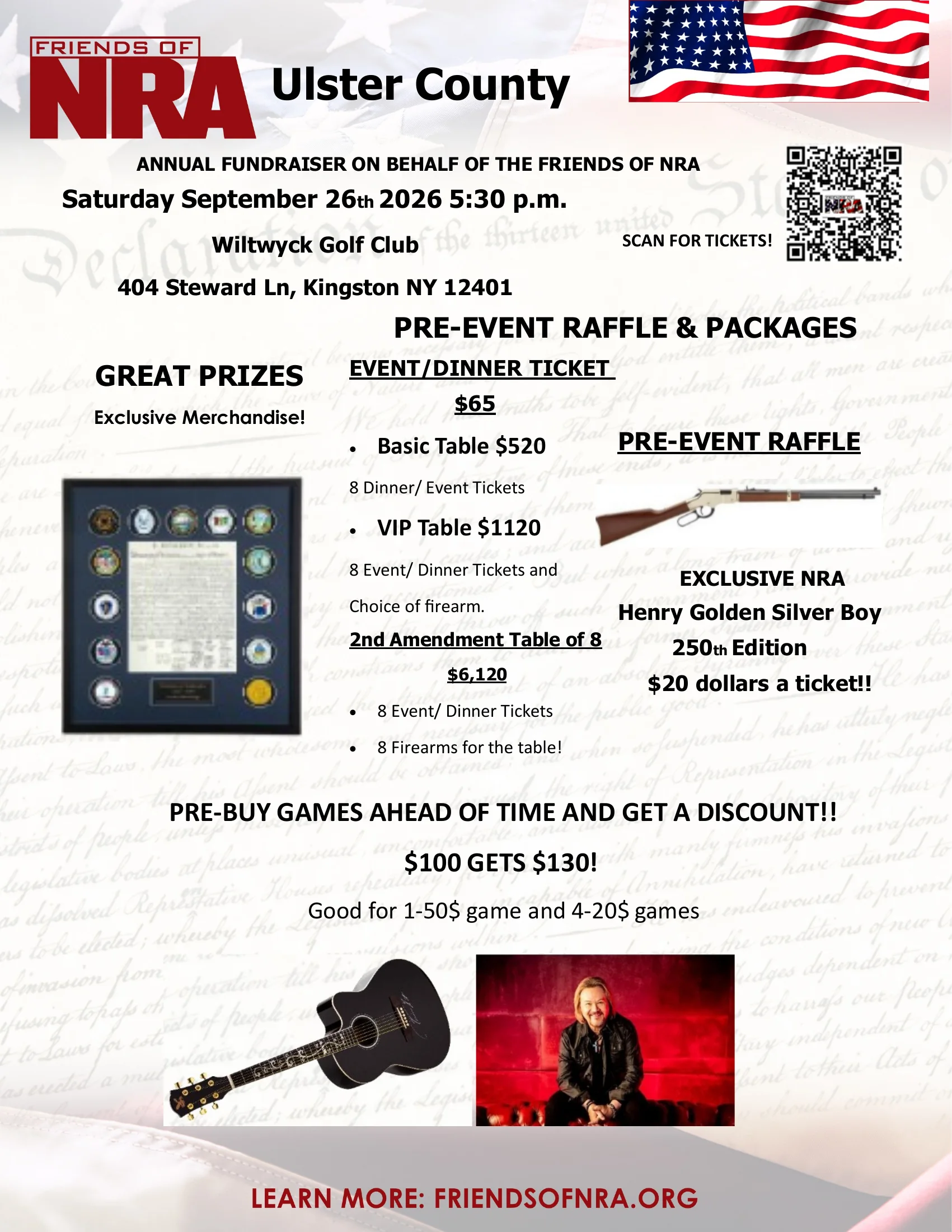 Ulster County Annual Fundraiser on behalf of the FNRA Foundation