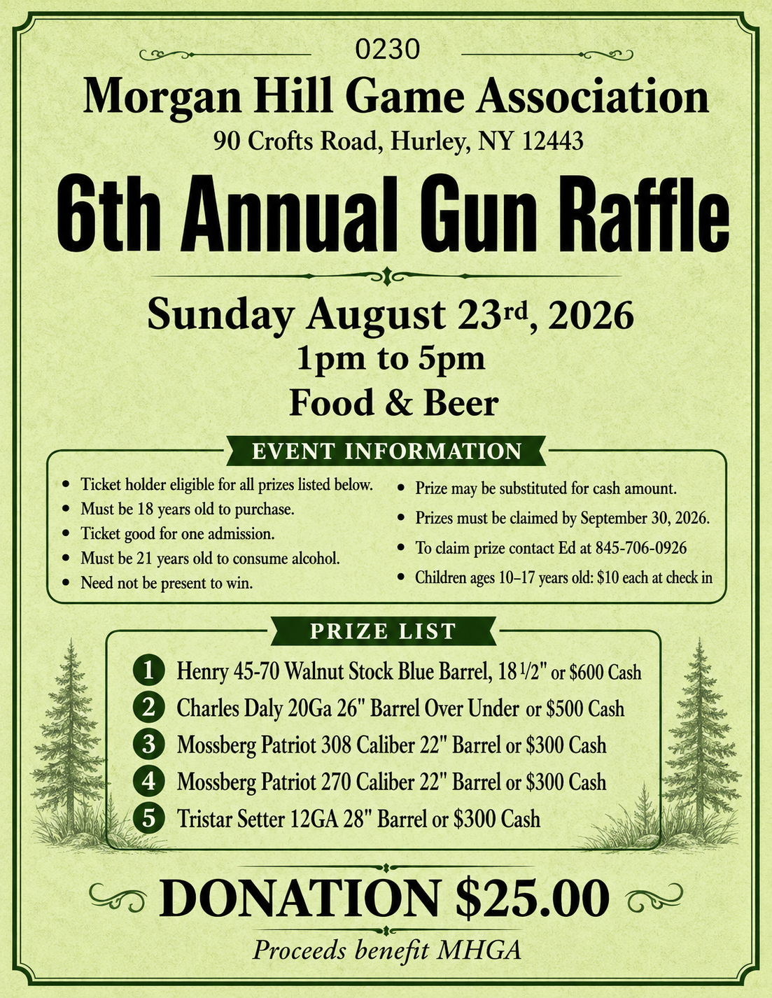 6th Annual Gun Raffle