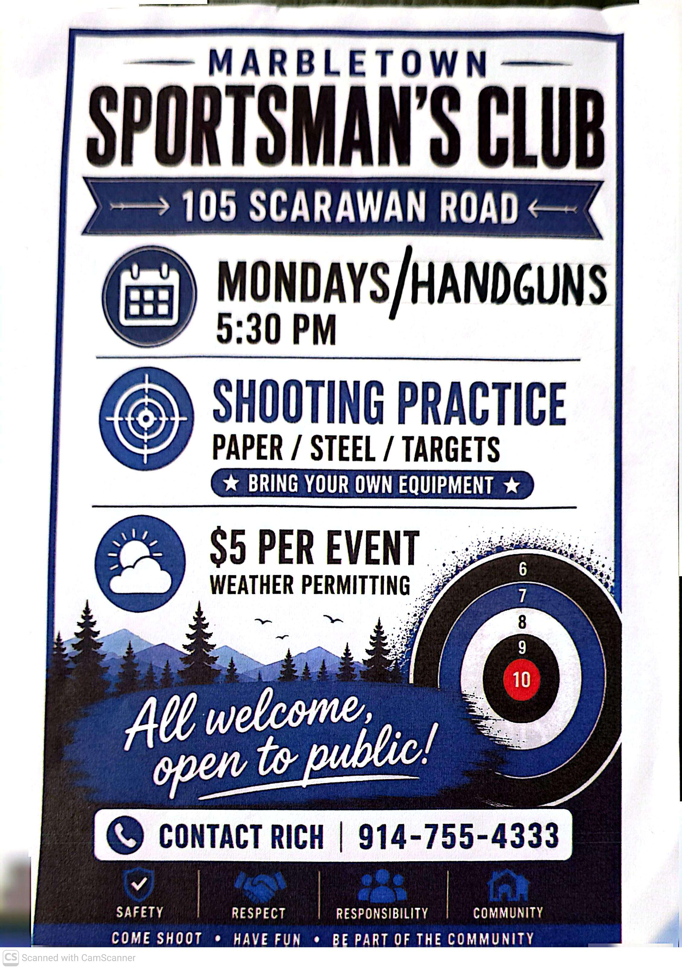 Marbletown Sportsman's Club Handgun Shooting Practice